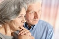 Sad elder couple Royalty Free Stock Photo