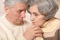 sad elder couple Royalty Free Stock Photo