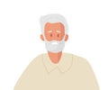 Sad elderly Man. Tired old man with beard with gray hair. Mature Man experiences stress, detression, fear, confusion