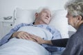 Sad elders at hospital Royalty Free Stock Photo