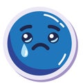 sad emoji blue