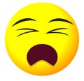 Sad emoji face icon with open mouth Royalty Free Stock Photo