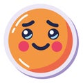 sad emoji orange character