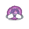 Sad of eosinophil cell cartoon mascot style Royalty Free Stock Photo