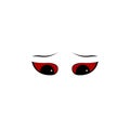 Sad expression from red eyes demon and devil series