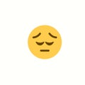 Sad face icon illustration emoji