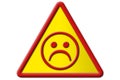 Sad face road sign Royalty Free Stock Photo
