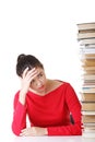 Sad female student with learning difficulties Royalty Free Stock Photo