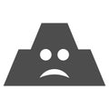 Sad Fortification Flat Icon