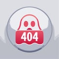 Sad Ghost 404 Error Page Not Found Illustration Royalty Free Stock Photo