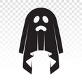 Sad ghost / phantom apparition - flat vector icon for apps and websites