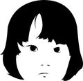 Sad Girl Face Illustration