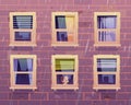 Sad girl looks through window at rain outside Royalty Free Stock Photo