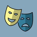 Theatrical Drama and Comedy Masks