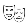 Theatrical Drama and Comedy Masks