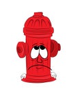 Sad hydrant cartoon