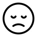 sad icon design in filled and outlined style Royalty Free Stock Photo