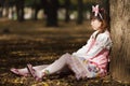 Sad japanese lolita Royalty Free Stock Photo