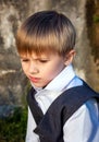 Sad Kid outdoor Royalty Free Stock Photo