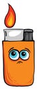 Sad lighter, illustration, vector Royalty Free Stock Photo