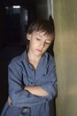 Sad lonely little boy Royalty Free Stock Photo