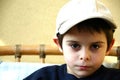 Sad looking little boy Royalty Free Stock Photo