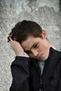 Teenage boy with big problems Royalty Free Stock Photo