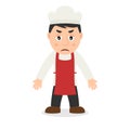 Sad Male Chef Cartoon Character