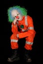 Sad male clown