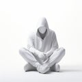 Sad Male In Hoodie: Conceptual Sculpture Critiquing Consumer Culture Royalty Free Stock Photo