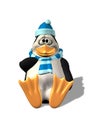 Sad Male Penguin with Clipping Path