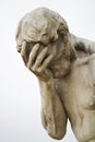 sad male statue Royalty Free Stock Photo