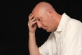 Sad man holding head Royalty Free Stock Photo