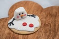 Sad melting snowman Christmas ornament Royalty Free Stock Photo