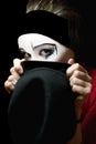 Sad mime with a hat Royalty Free Stock Photo