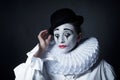 Sad mime Pierrot Royalty Free Stock Photo