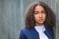 Sad Mixed Race African American Teenager Girl Young Woman Royalty Free Stock Photo