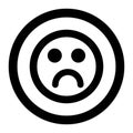 Sad Mood Vector icon which is suitable for commercial work and easily modify or edit it Royalty Free Stock Photo