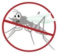 Sad mosquito on ban