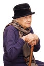 The sad old lady Royalty Free Stock Photo