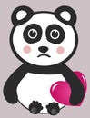 Sad Panda Illustration Royalty Free Stock Photo