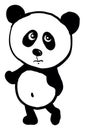 Sad panda, illustration, vector Royalty Free Stock Photo
