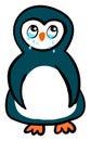 Sad penguin, illustration, vector Royalty Free Stock Photo