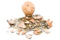 Sad Pig Coin Bank Royalty Free Stock Photo