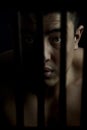 Sad prisoner Royalty Free Stock Photo