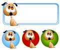 Sad Puppy Logo and Icons Royalty Free Stock Photo