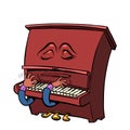 Sad romantic Emoji character emotion piano musical instrument Royalty Free Stock Photo