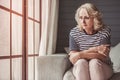 Sad senior woman Royalty Free Stock Photo