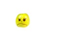 Sad smiley evil out of the apple. Feelings, attitudes