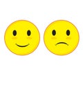 Sad and Smiling Face